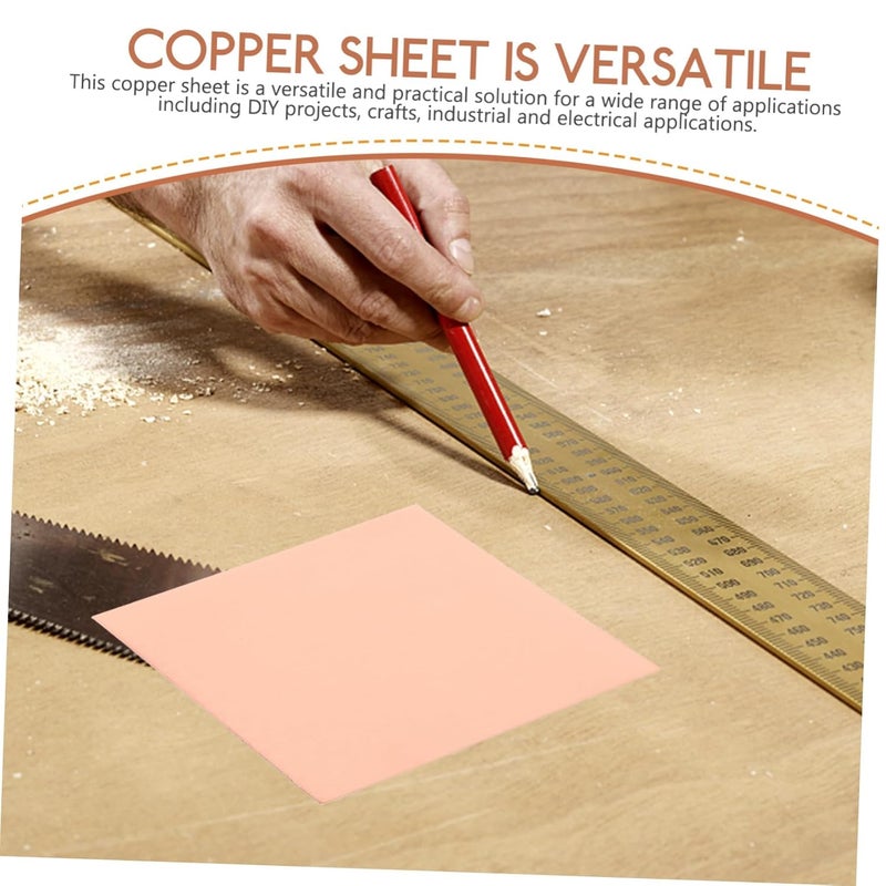 STOBAZA Sturdy Copper Metal Sheets for DIY Projects and Jewelry Making - Image 4